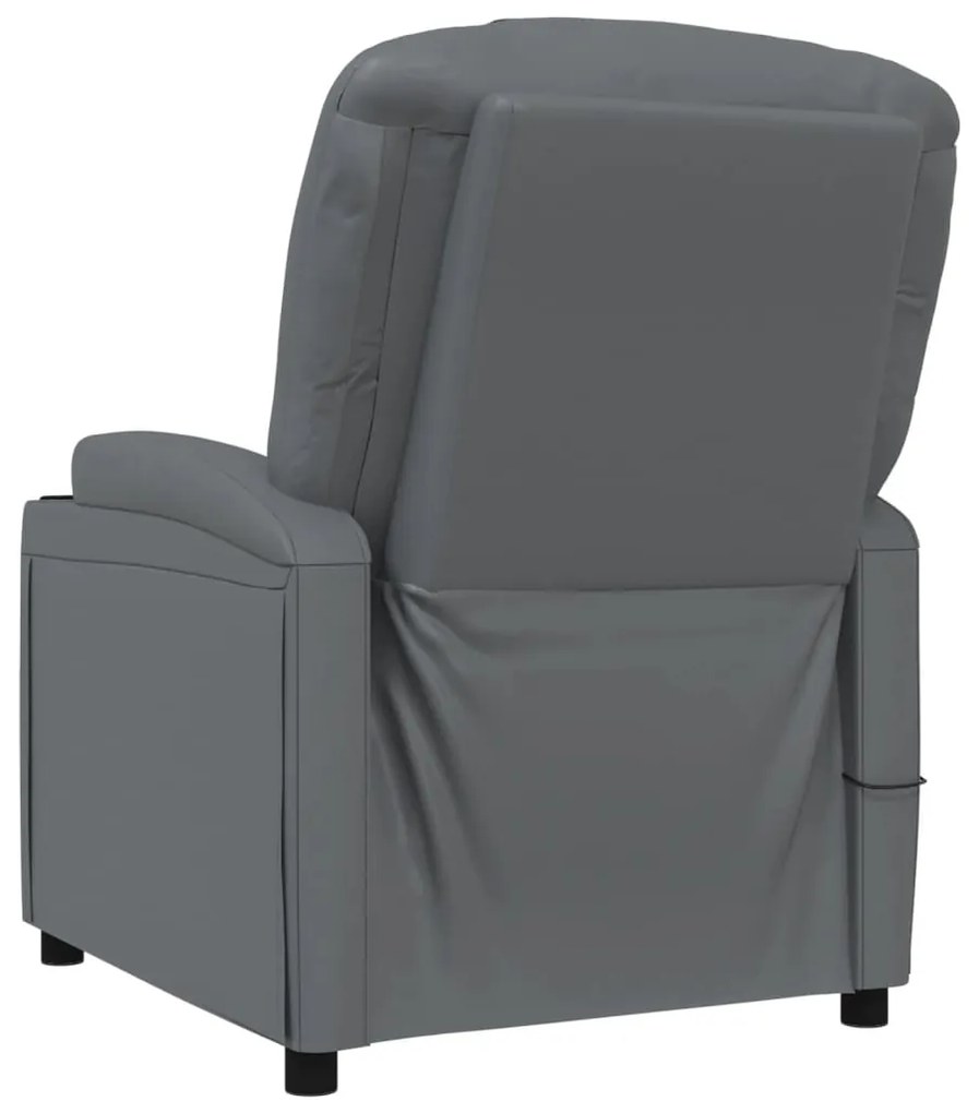 Poltrona de massagens couro artificial antracite
