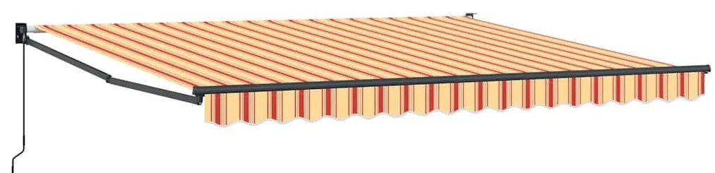 Toldo Retrátil Manual Amarelo e Laranja 400x300 cm