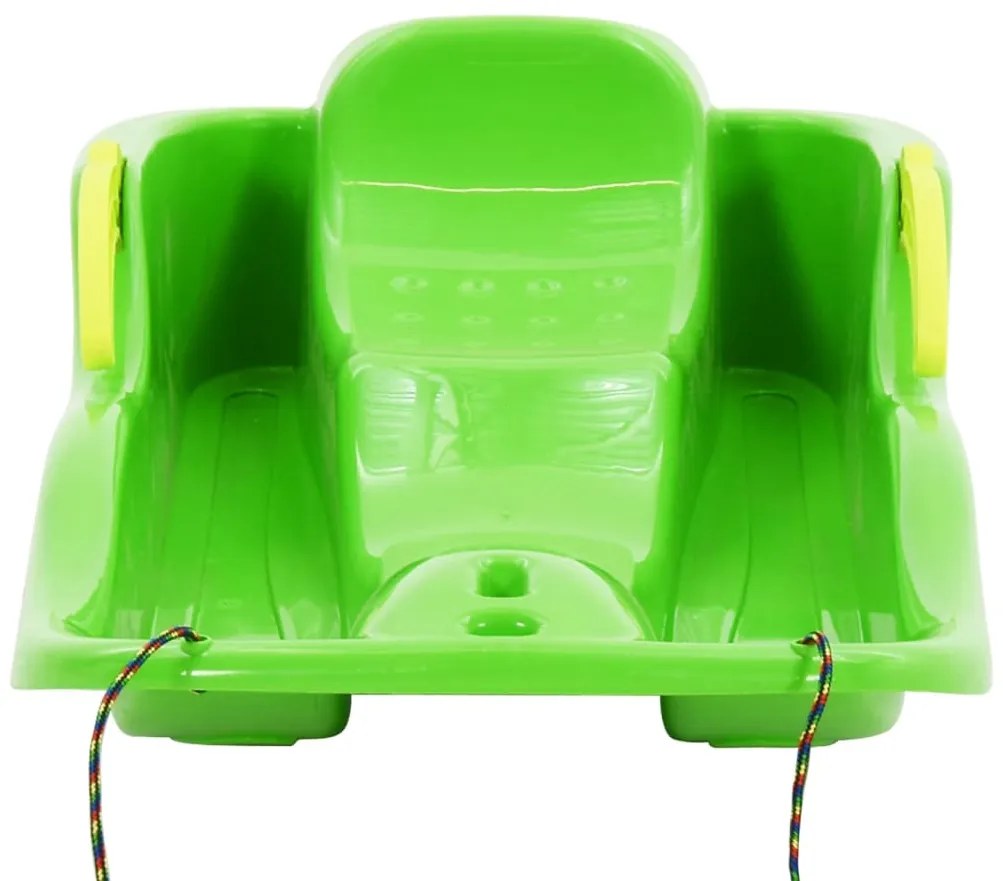 Trenó com travões 87x40x18 cm polipropileno verde