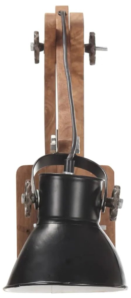 Candeeiro de parede redondo estilo industrial E27 preto