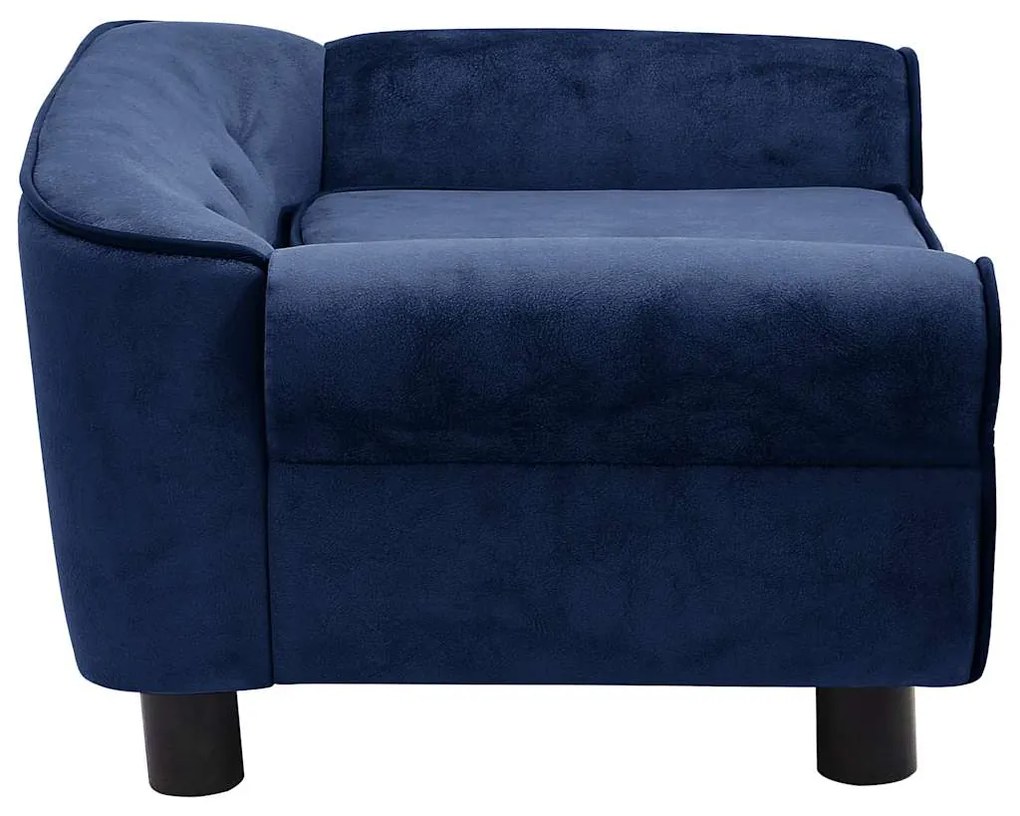 Sofá para cães 72x45x30 cm pelúcia azul
