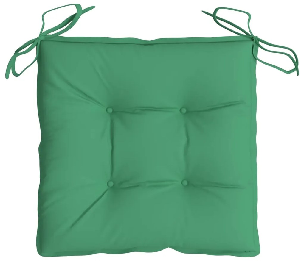 Almofadões de cadeira 4 pcs 40x40x7 cm tecido oxford verde