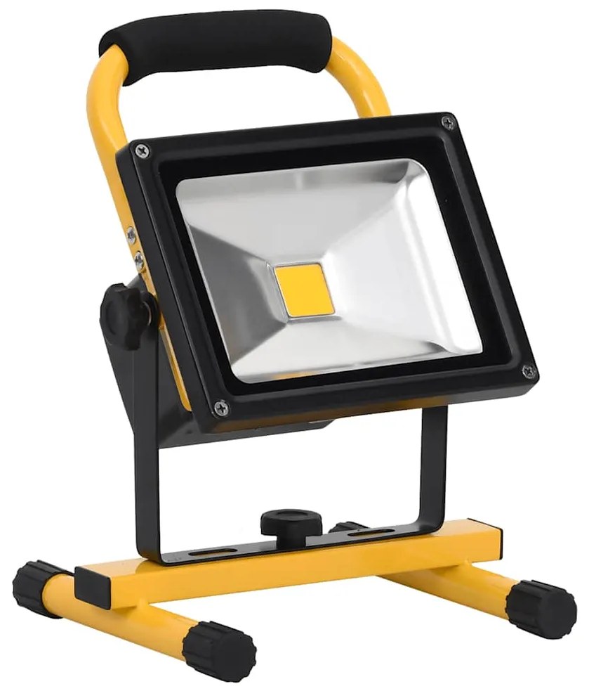Holofote LED recarregável c/ pega 30 W branco frio