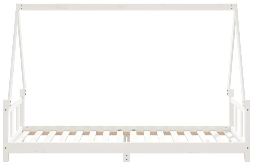 Estrutura de cama infantil 90x200 cm pinho maciço branco