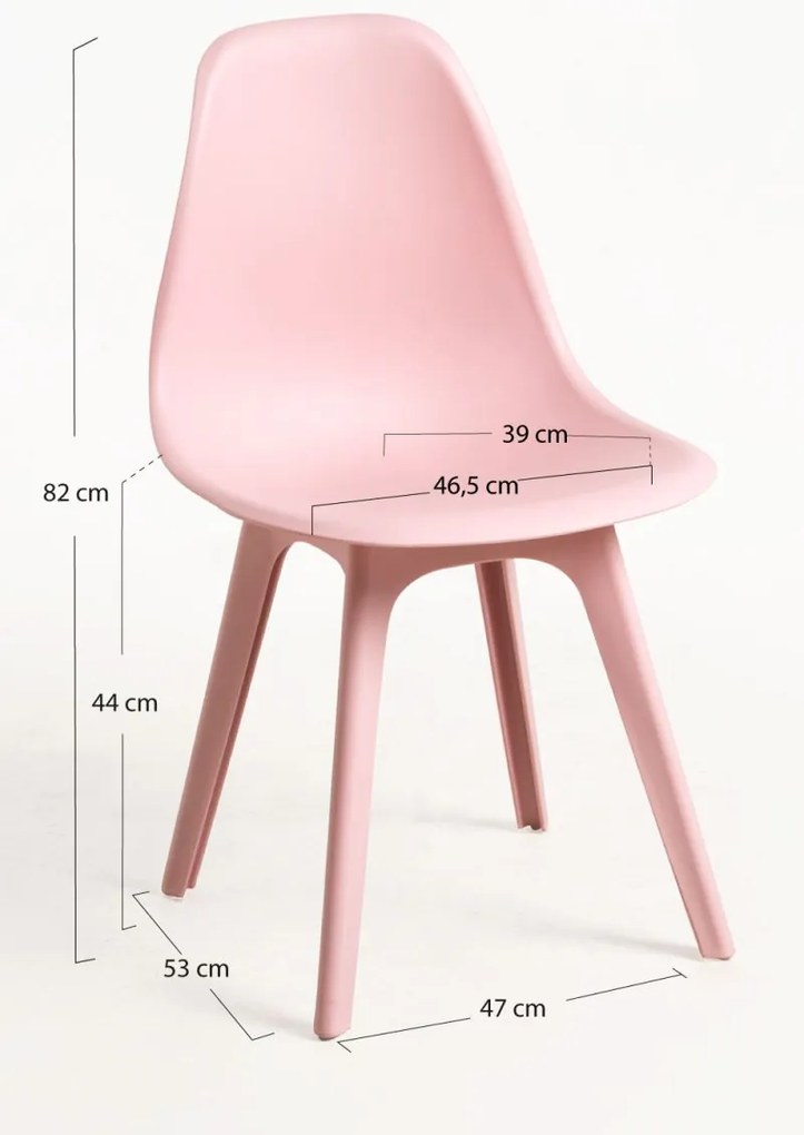 Pack 6 Cadeiras Kelen Suprym - Rosa