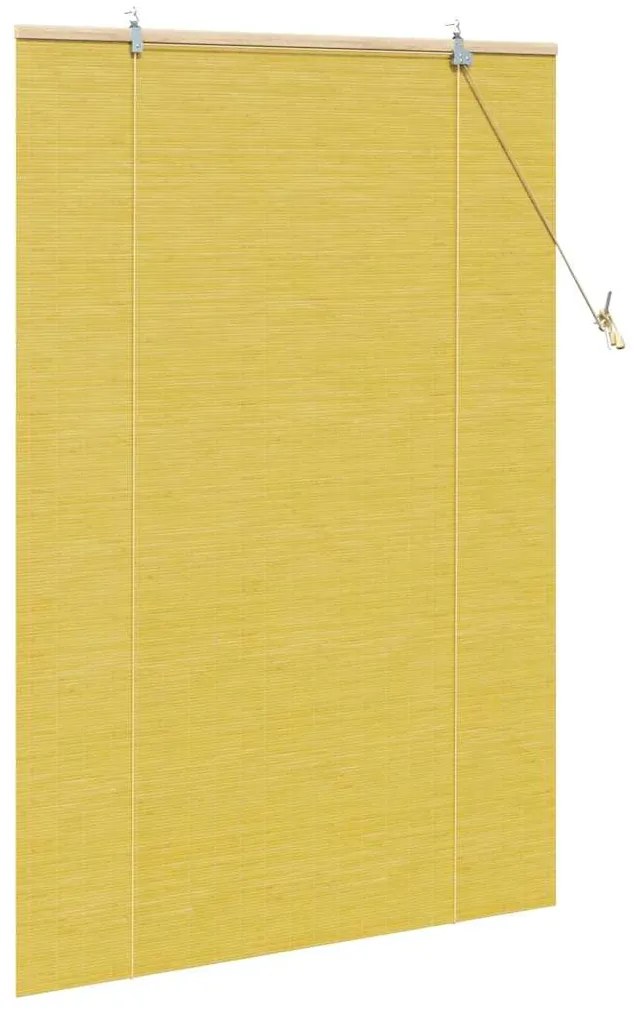 Persianas e Sombras de Janela Amarelo 100 x 160 cm Bambu
