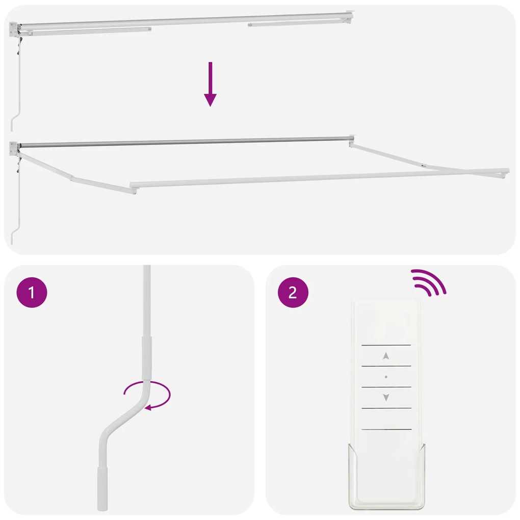 Toldo Retrátil Automático Branco 500x300 cm