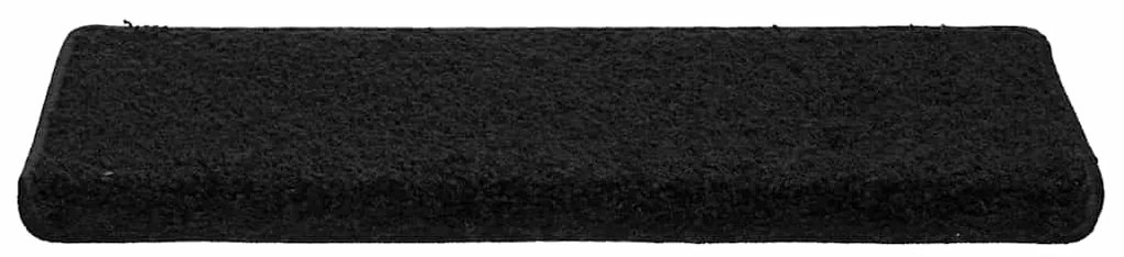 Tapetes de escadas 30 pcs 65x21x4 cm preto