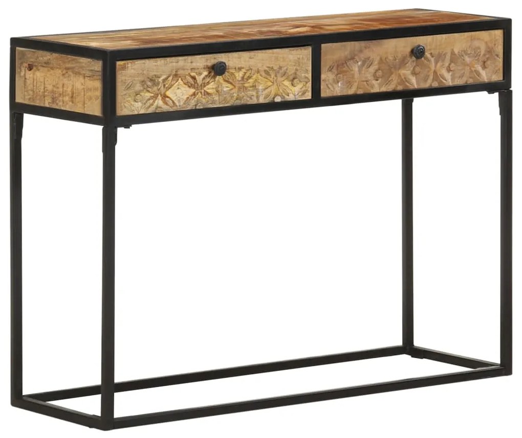 Mesa consola 100x35x75 cm madeira de mangueira maciça