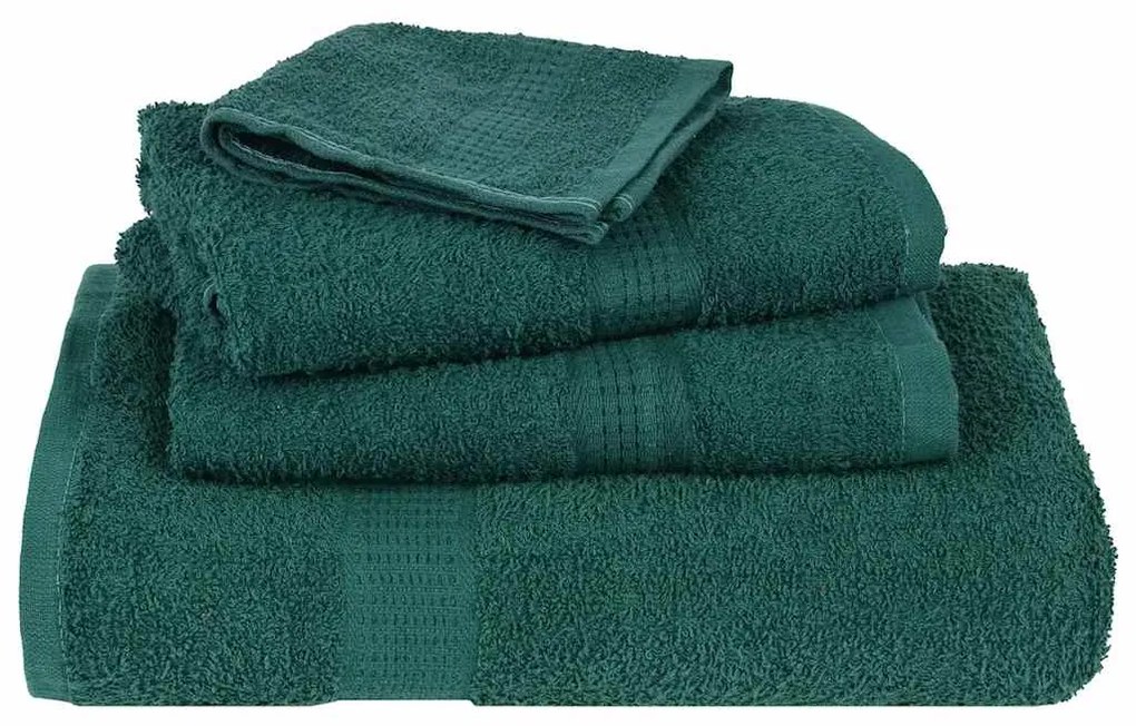 6pcs Conjunto toalhas banho 360 gsm 100% algodão verde