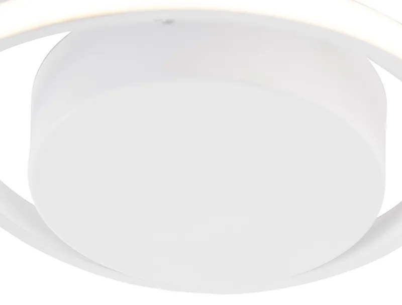 Candeeiro de teto design branco com LED regulável em 3 níveis - Krula Design