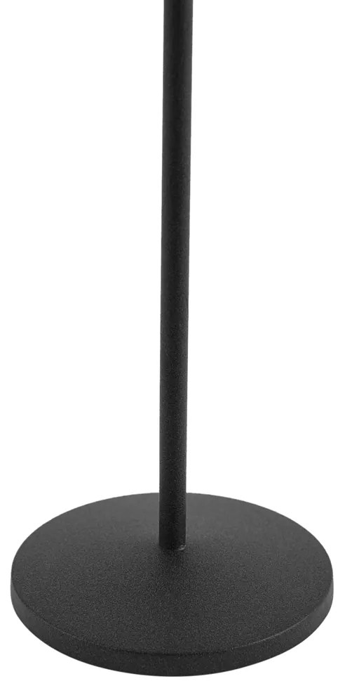 Candeeiro de mesa preto com LED recarregável com estação de carregamento IP65 - Raika Moderno