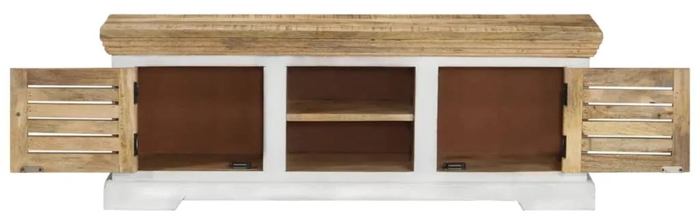 Móvel de TV 110x30x40 cm madeira de mangueira maciça