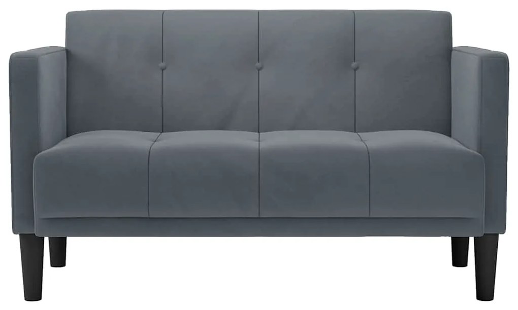 Sofá-luvas 111 cm veludo cinzento-escuro