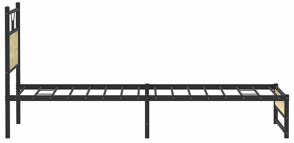 Estrutura de cama sem colchão 107x203 cm carvalho sonoma