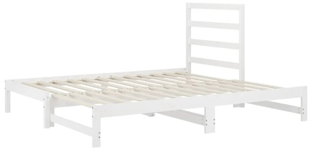 Sofá-cama de puxar 2x(90x200) cm pinho maciço branco