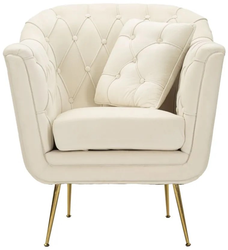 POLTRONA BUDAPEST COM ALMOFADA CM 88X83X91 CREME