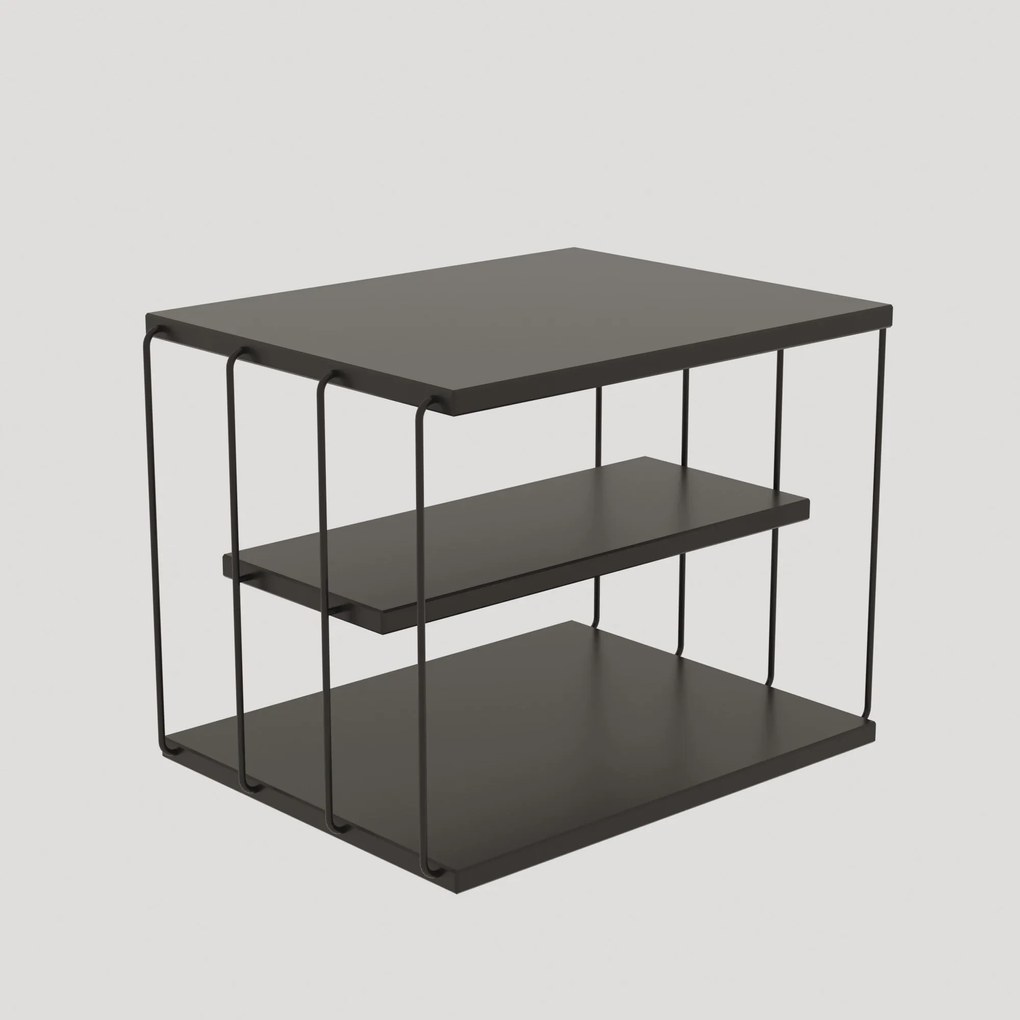 Mesa de Apoio Lifon – Antracite e Preto – 50 cm x 33 cm x 40 cm