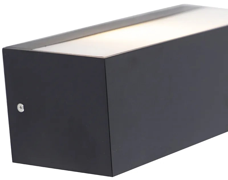 Candeeiro de parede moderno preto IP65 - Houks Moderno
