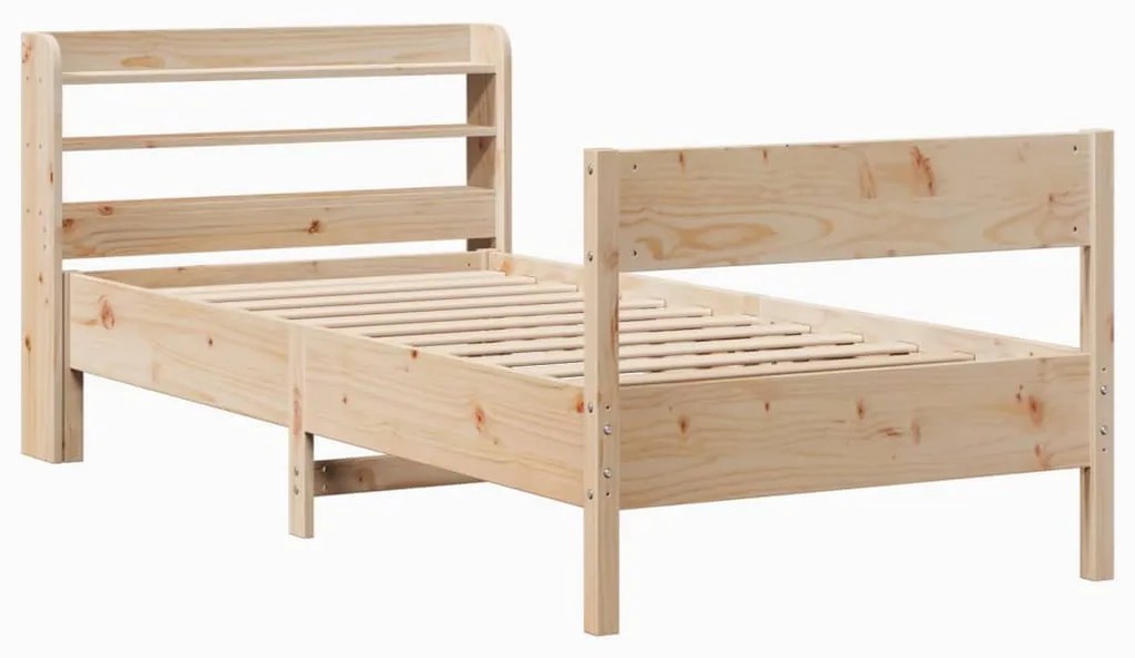 Cama sem colchão 100x200 cm madeira de pinho maciça