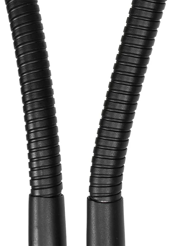 Candeeiro de pé moderno preto 2 luzes - Carmen