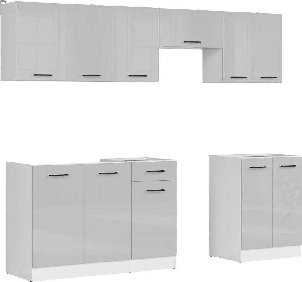 Conjunto de cozinha modular Line Grey 120
