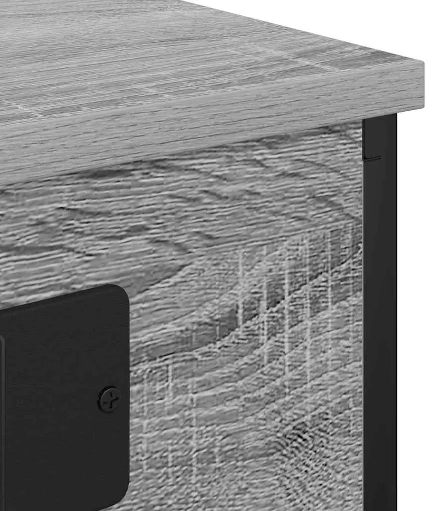 Armário de Cabeceira 2 pcs Sonoma cinzento 41 x 31 x 51 cm