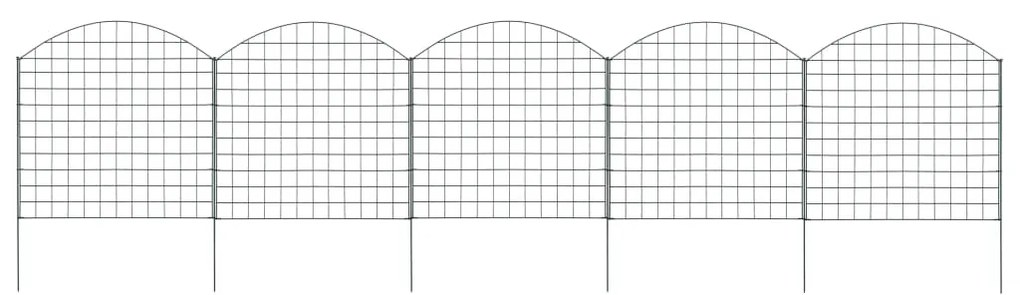 Conj. painéis de vedação arqueados p/ jardim 77,5x78,5 cm verde
