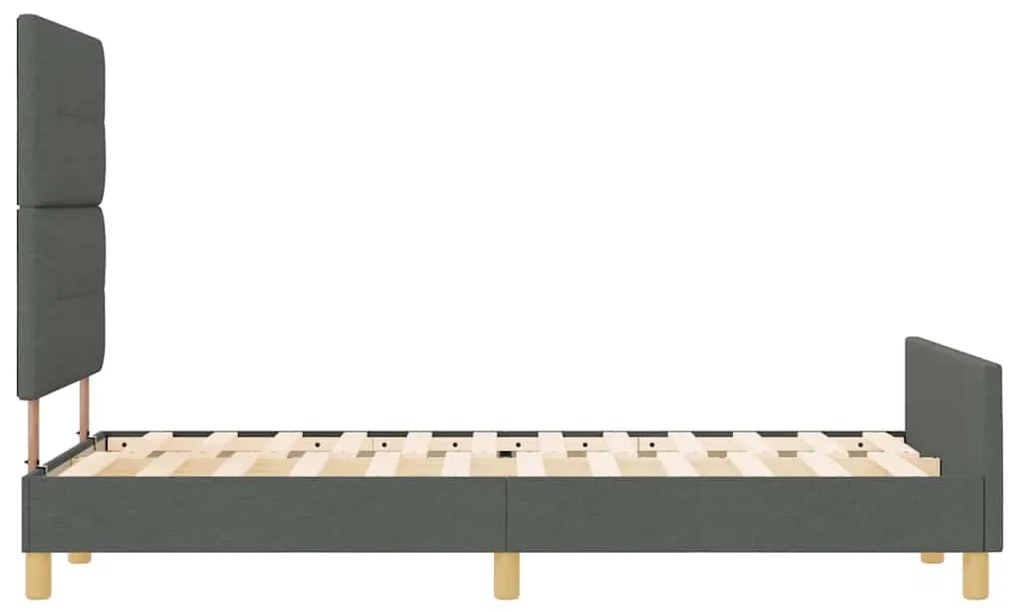 Cama vidaXL Cinza Escuro 120x200 cm Tecido