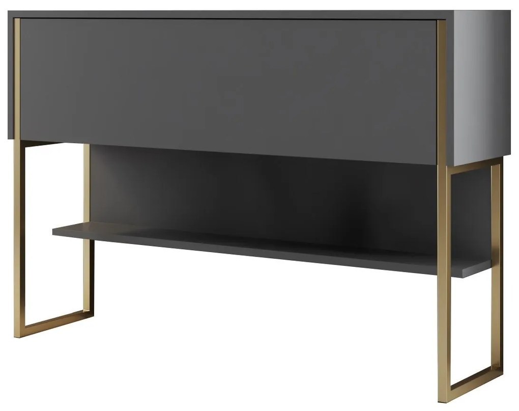 Cômoda Luxe – Dourado e Antracite – 120 x 80 x 30 cm