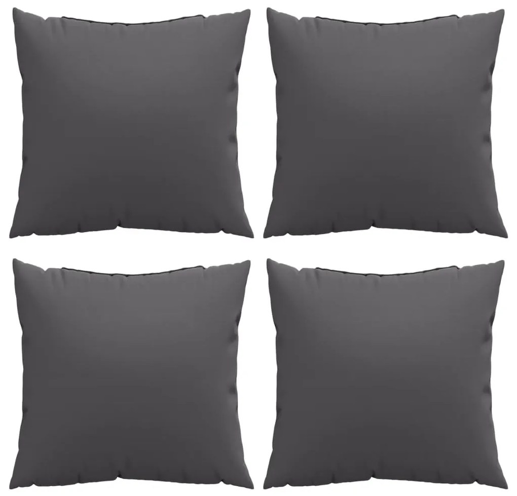 Almofadas de sofá 4 pcs 50x50 cm tecido antracite