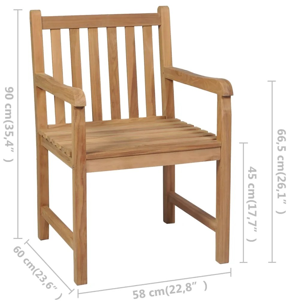 Cadeiras de jardim c/ almofadões verdes 2 pcs teca maciça