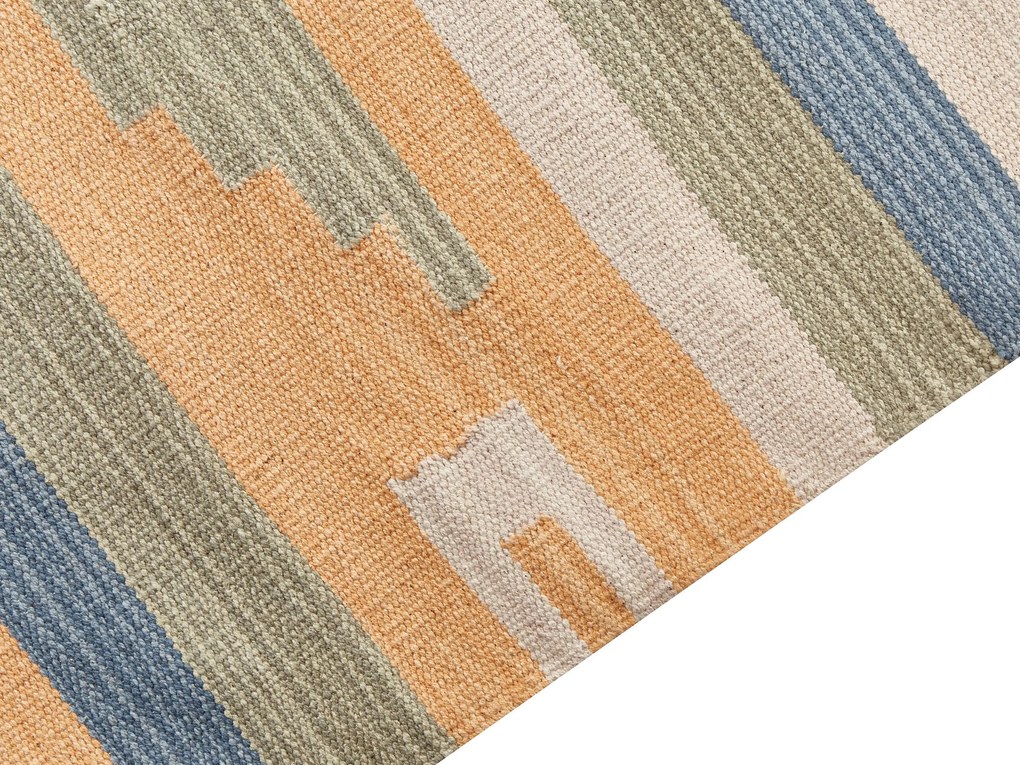 Tapete Kilim em algodão multicolor 80 x 300 cm APARAN Beliani