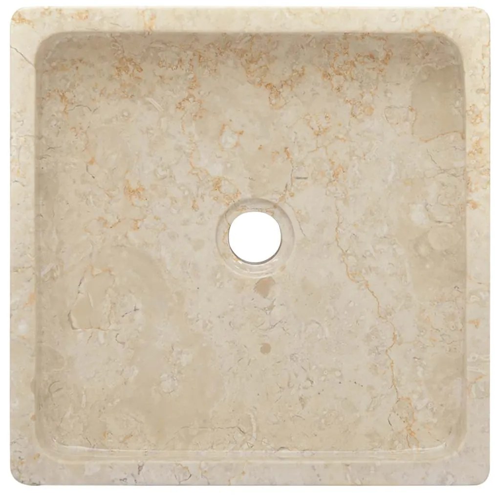 Lavatório 40x40x10 cm mármore cor creme