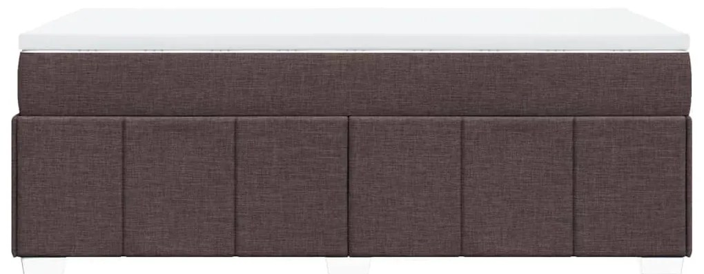 Cama com molas/colchão 80x200 cm tecido castanho-escuro
