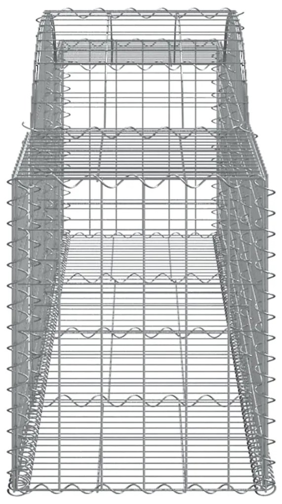 Cestos gabião arqueados 13pcs 300x50x60/80 cm ferro galvanizado