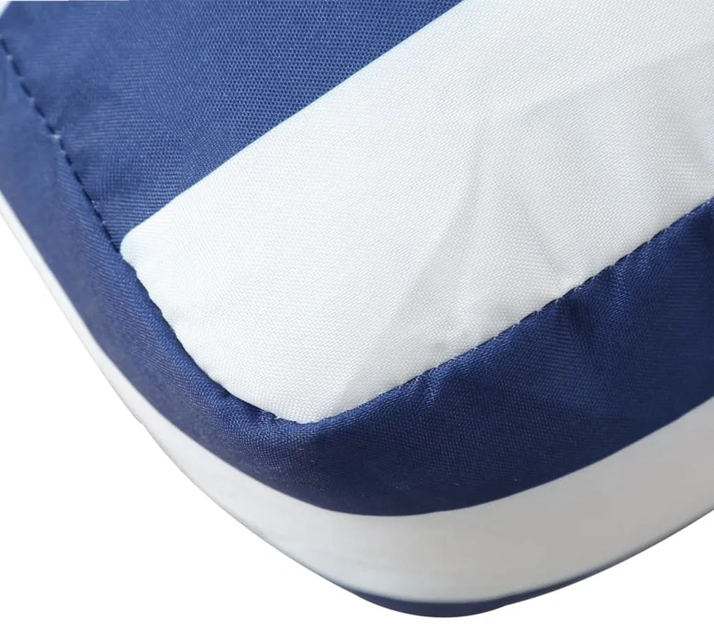Almofadão para sofá de paletes 80x80x12 cm tecido azul/branco