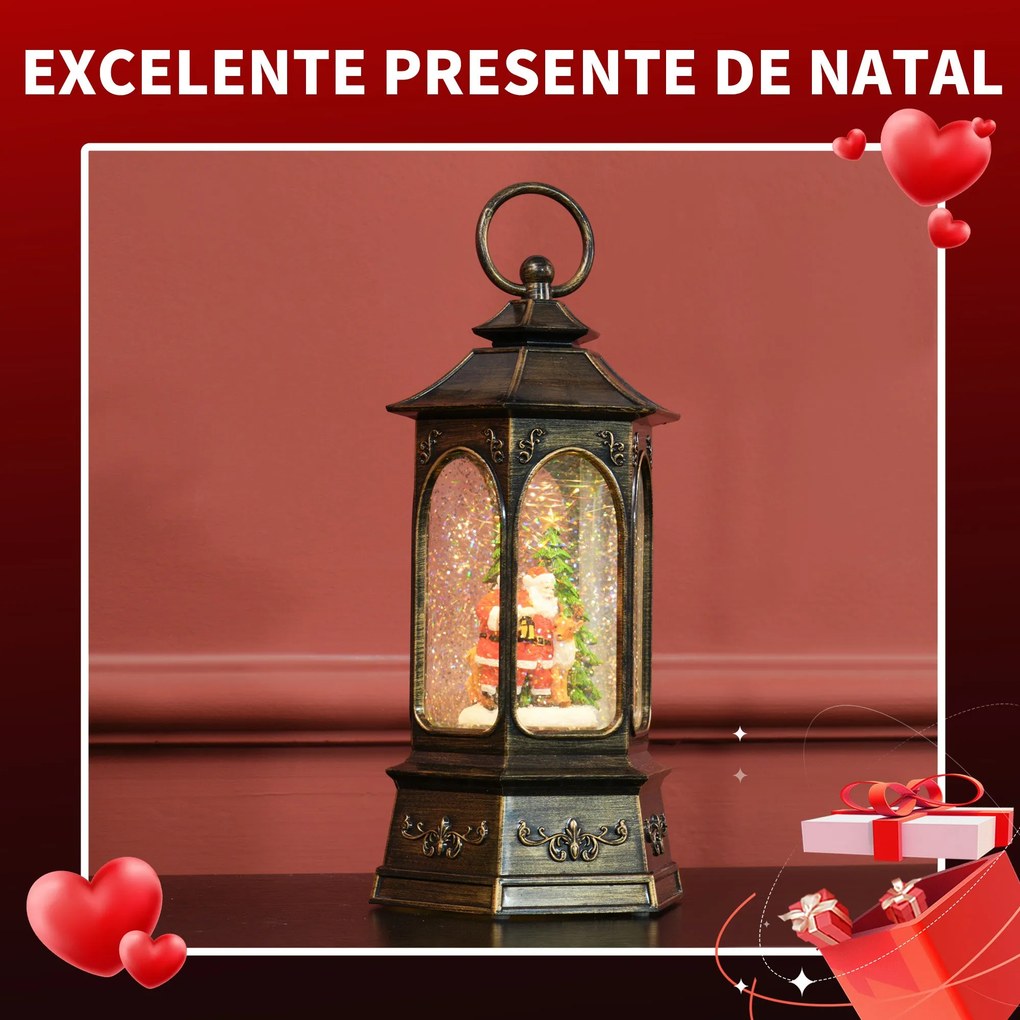 Bola de Neve Farol de Neve com Música e Luzes Globo de Neve com Pai Na