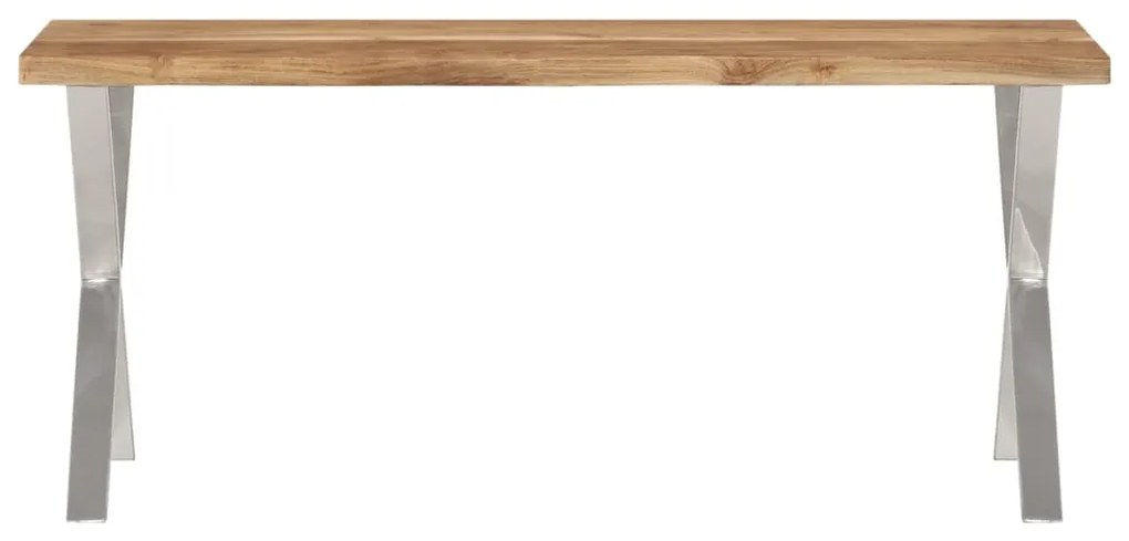 Banco com bordas vivas 105 cm madeira de acácia maciça