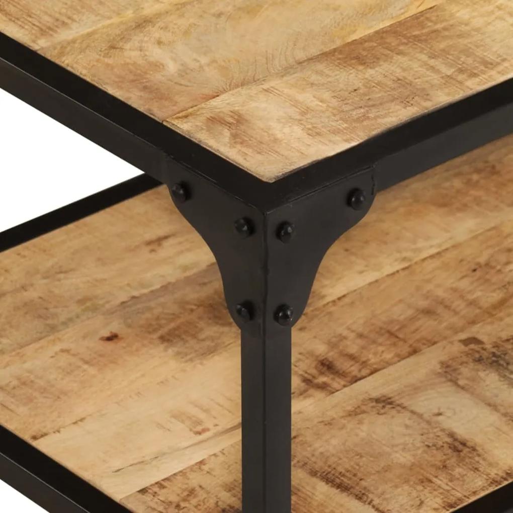 Mesa de centro 90x45x35 cm madeira de mangueira áspera maciça