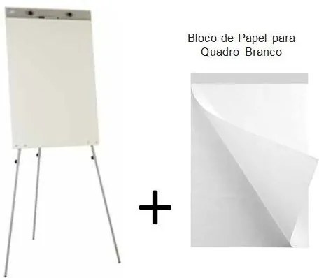 Quadro Branco Tripé 66x100cm RD600 Flip Chart + Bloco de Folhas ( Cavalete / Conferência )