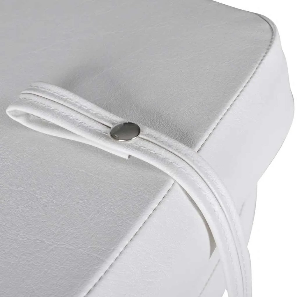 Assentos barco 2 pcs encosto dobrável azul/branco 41x36x48 cm