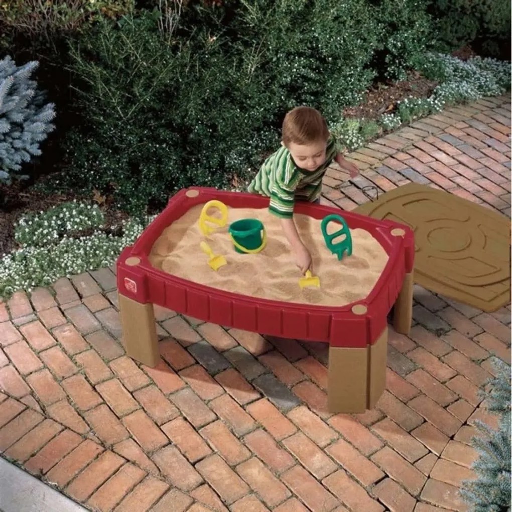 411745 Step2 Mesa de areia Naturally Playful vermelho