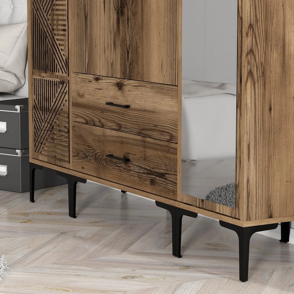 Roupeiro Kumsal PTR – Noz – 160x47,5x201,4 cm
