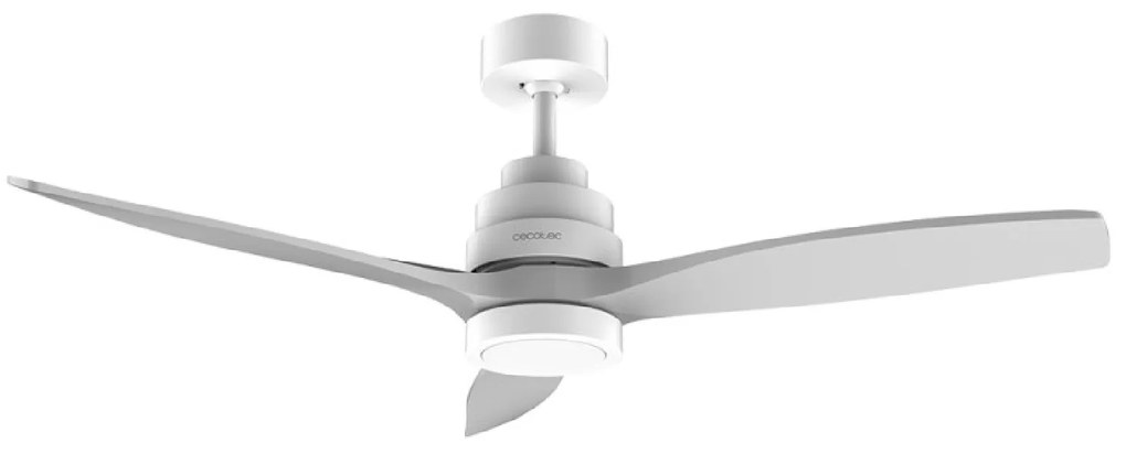 Ventoinha de teto EnergySilence Aero 5200 Branca Design 40 W e 52’’ com motor DC, luz LED e comando à distância