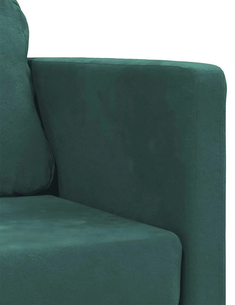 Sofá-cama sem pés 122x204x55 cm veludo verde-escuro
