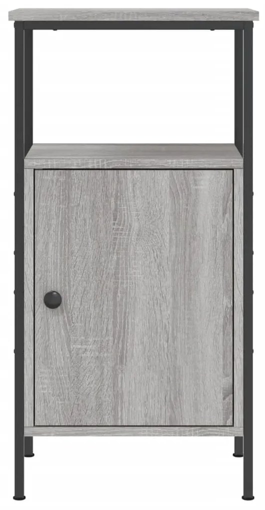 Mesas cabeceira 2 pcs 41x31x80cm deriv. madeira cinzento sonoma