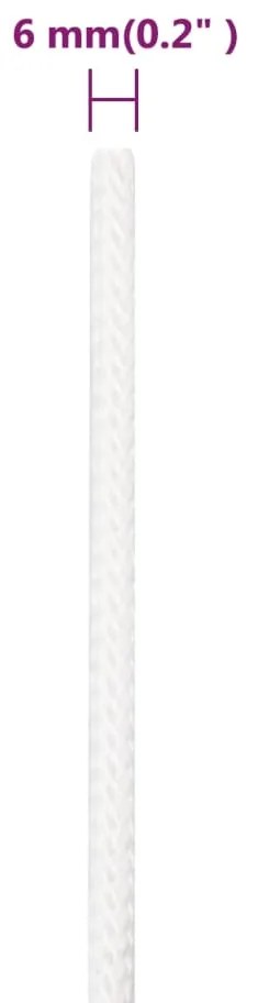 Corda de barco 6 mm 25 m polipropileno branco completo