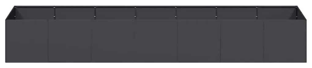 Vaso/floreira 280x80x40 cm aço preto