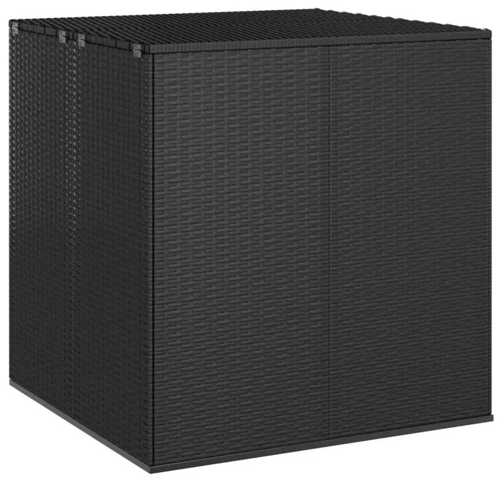 Caixa para almofadões de jardim 100x97,5x104 cm vime PE preto